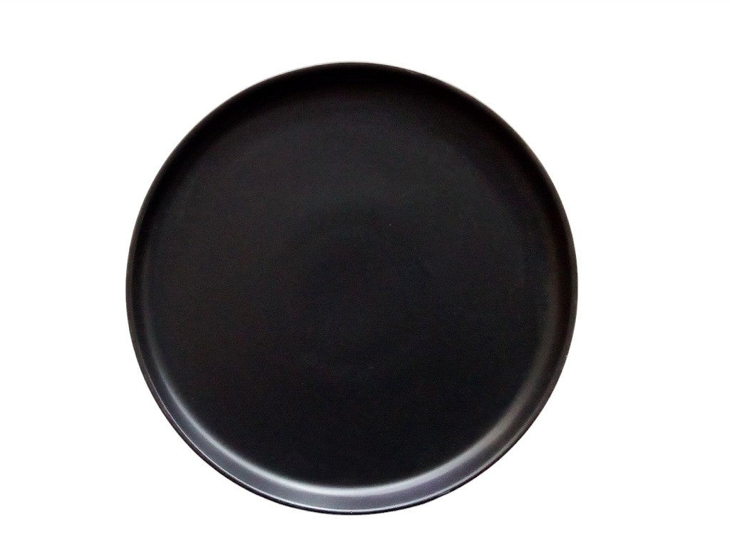 Plato De Ceramica Color Negro De 9"  Set de  3