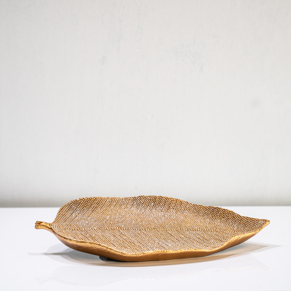 Figura Decorativa Bandeja Portallave hoja de árbol